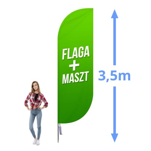 Flaga reklamowa z masztem 3,5m